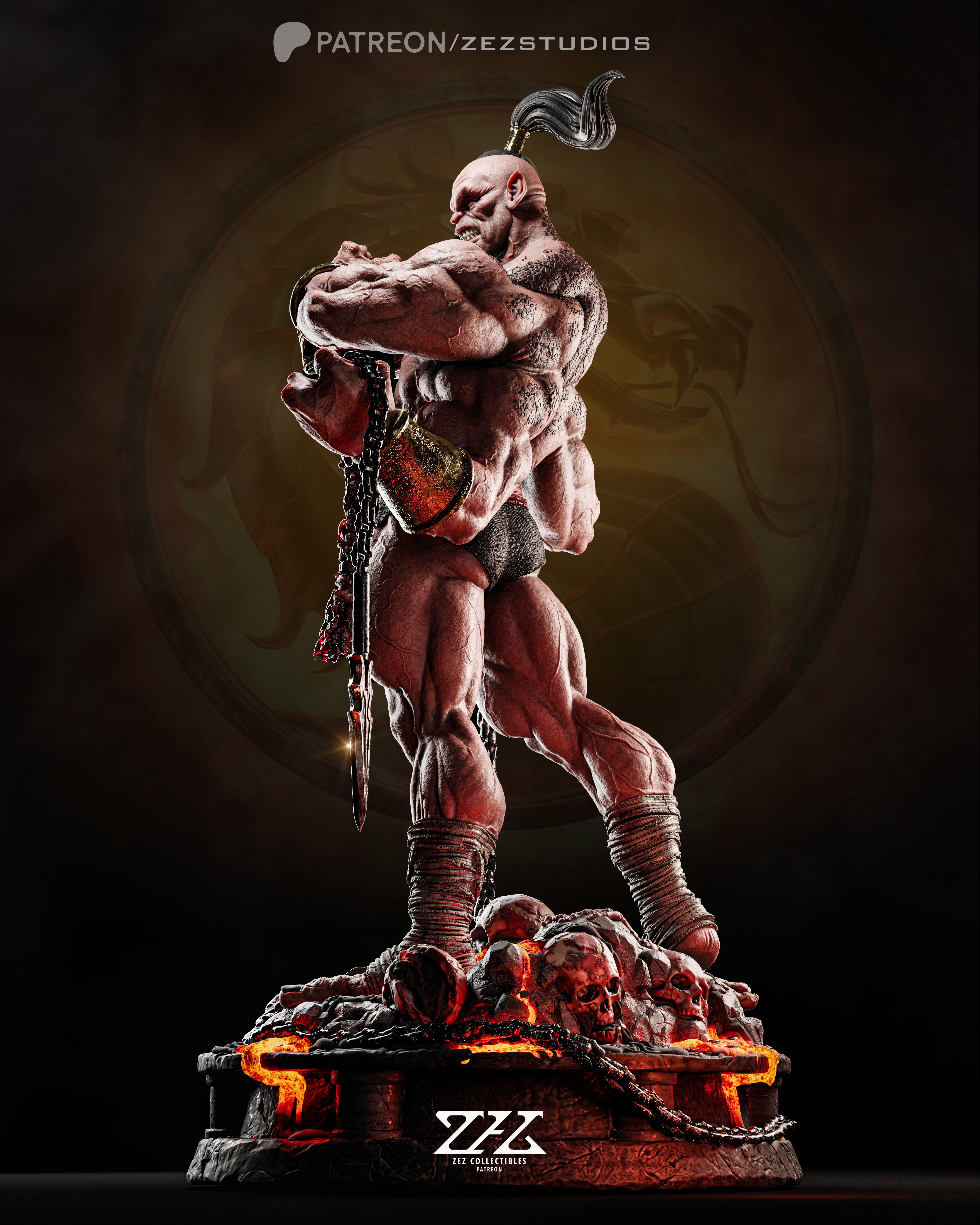 Goro Resin Figure Model Kit | Mortal Kombat | ZeZ Studios