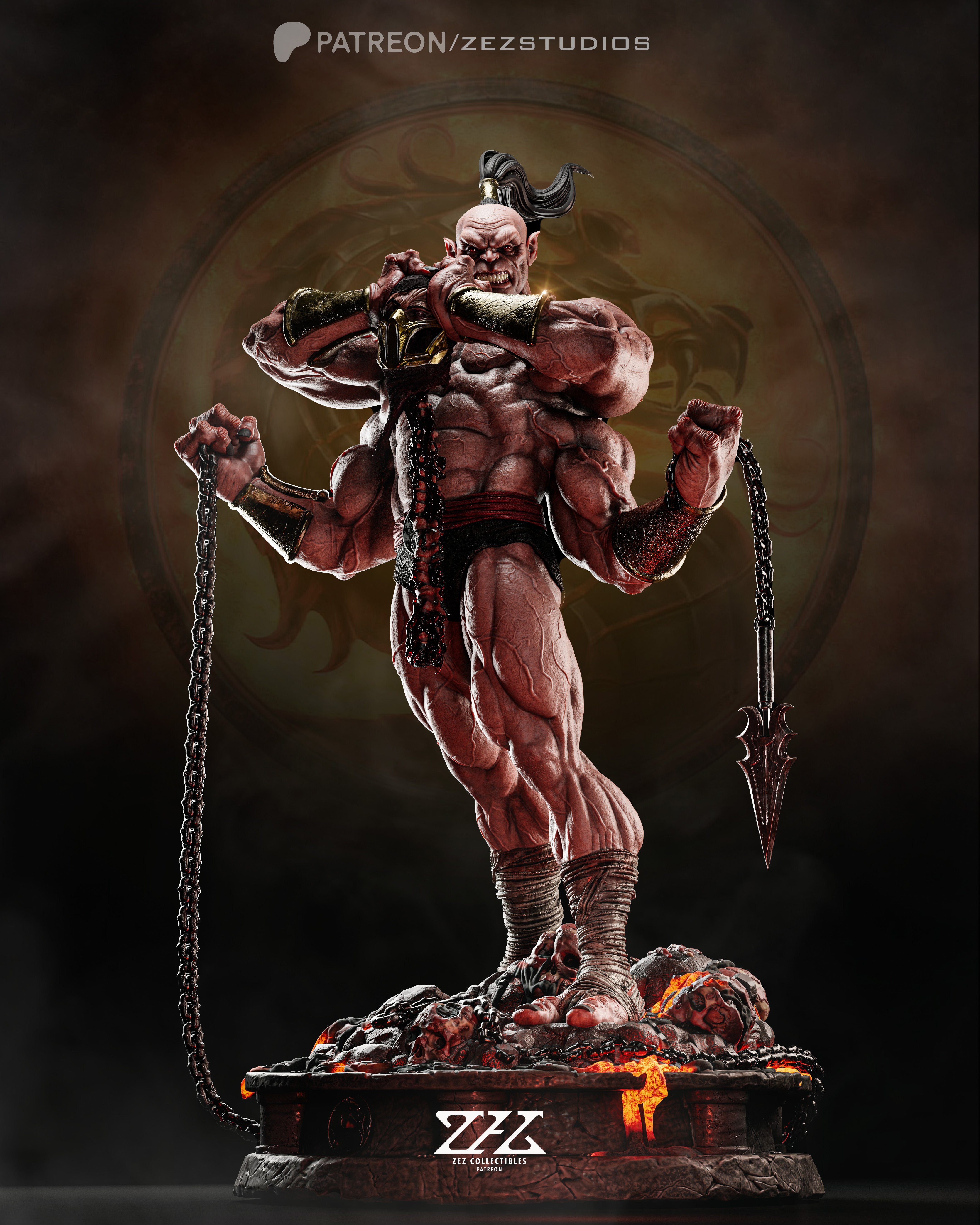 Goro Resin Figure Model Kit | Mortal Kombat | ZeZ Studios