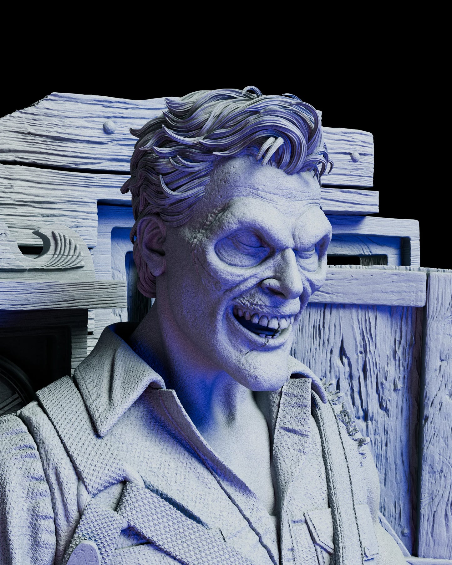 Alternate Deadite portrait of the Ash Evil Dead 2 diorama showing monstrous expression and fine sculpted detail
