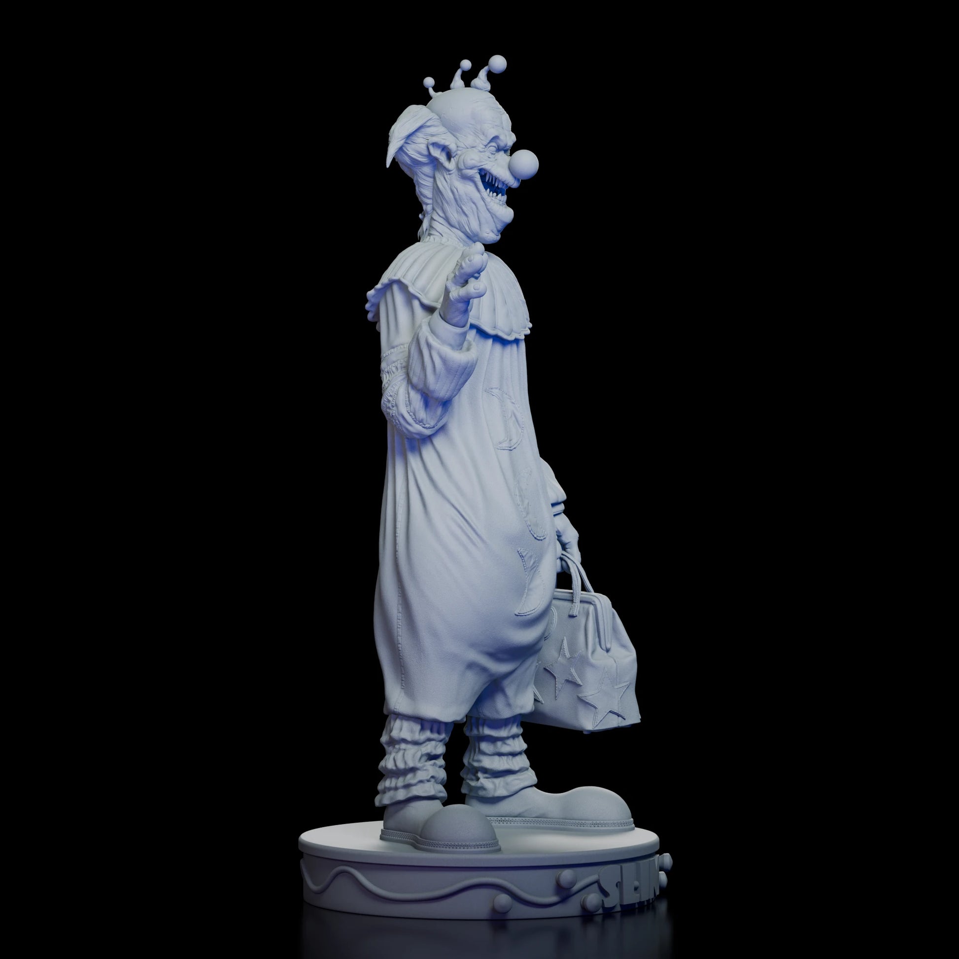 Right profile of Slim Maquette Kit highlighting facial features and costume folds