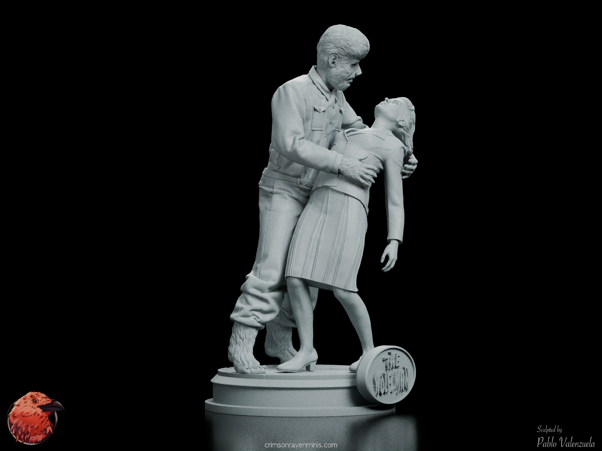 Wolfman Resin Figure Kit – 1:6 Scale Horror Model with Gwen Conliffe ...