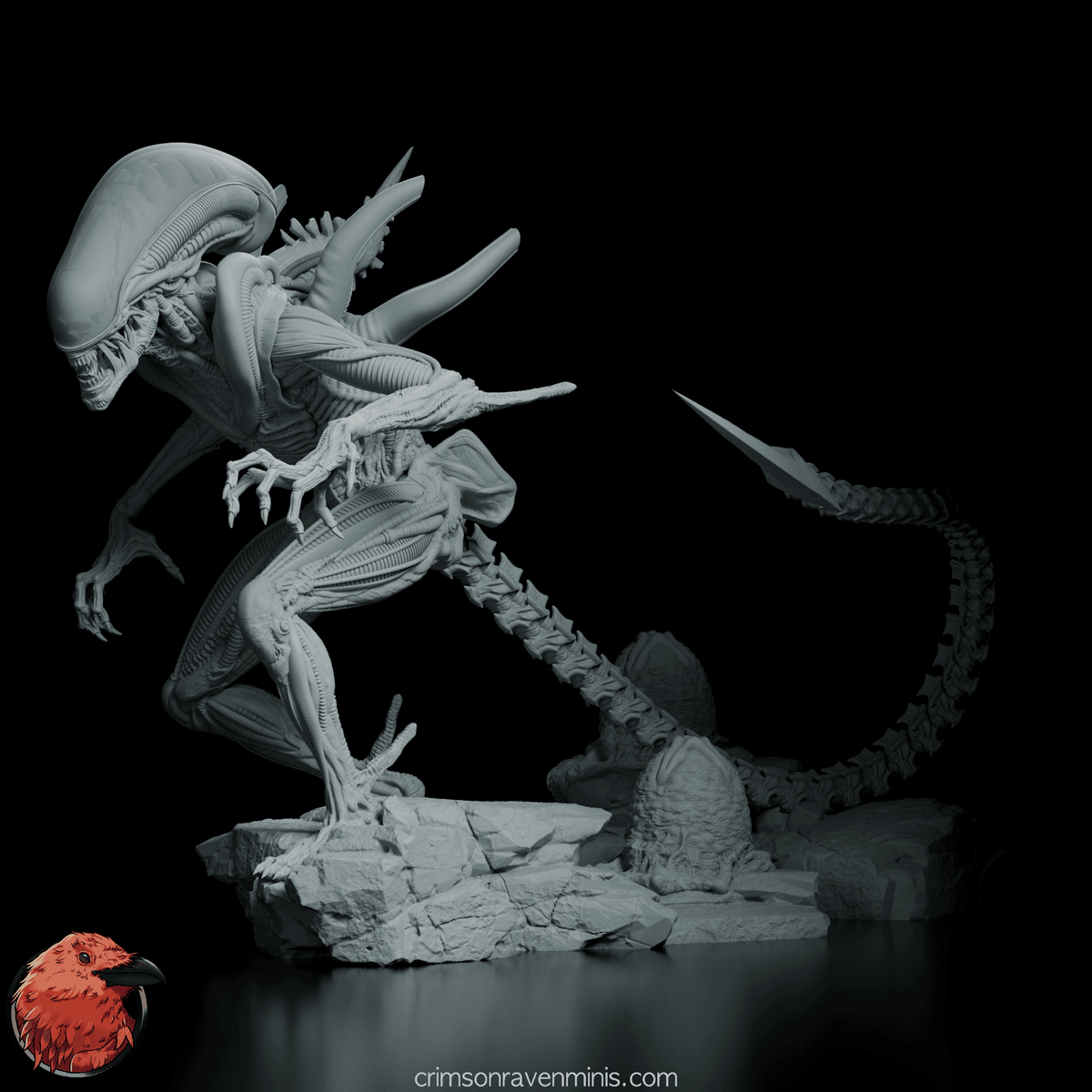 Alien Raven Alien Xenomorph Figure Model Kit | 1:6 Scale Resin Kit – Crimson Raven