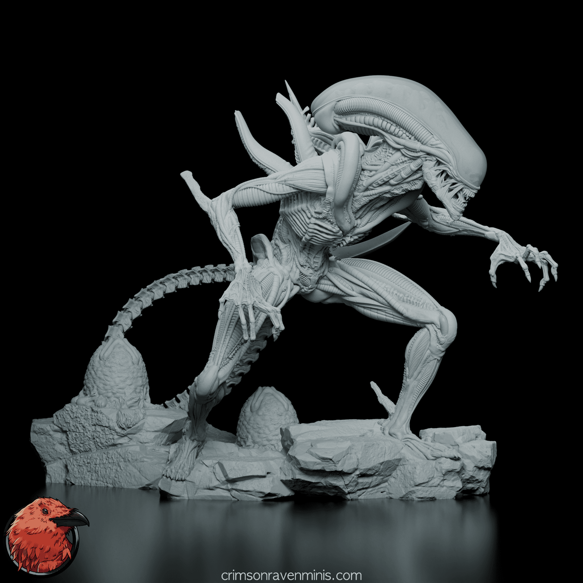 Alien Raven Alien Xenomorph Figure Model Kit | 1:6 Scale Resin Kit – Crimson Raven