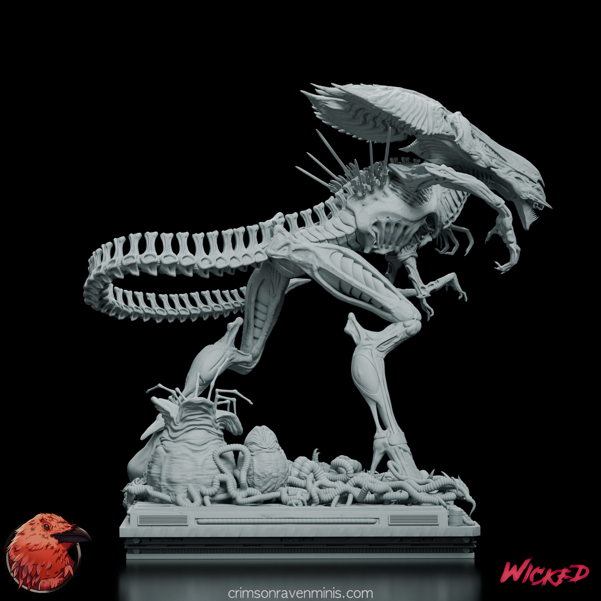 Alien Xenomorph Queen Model Kit | Sci-Fi Horror Masterpiece – Crimson Raven