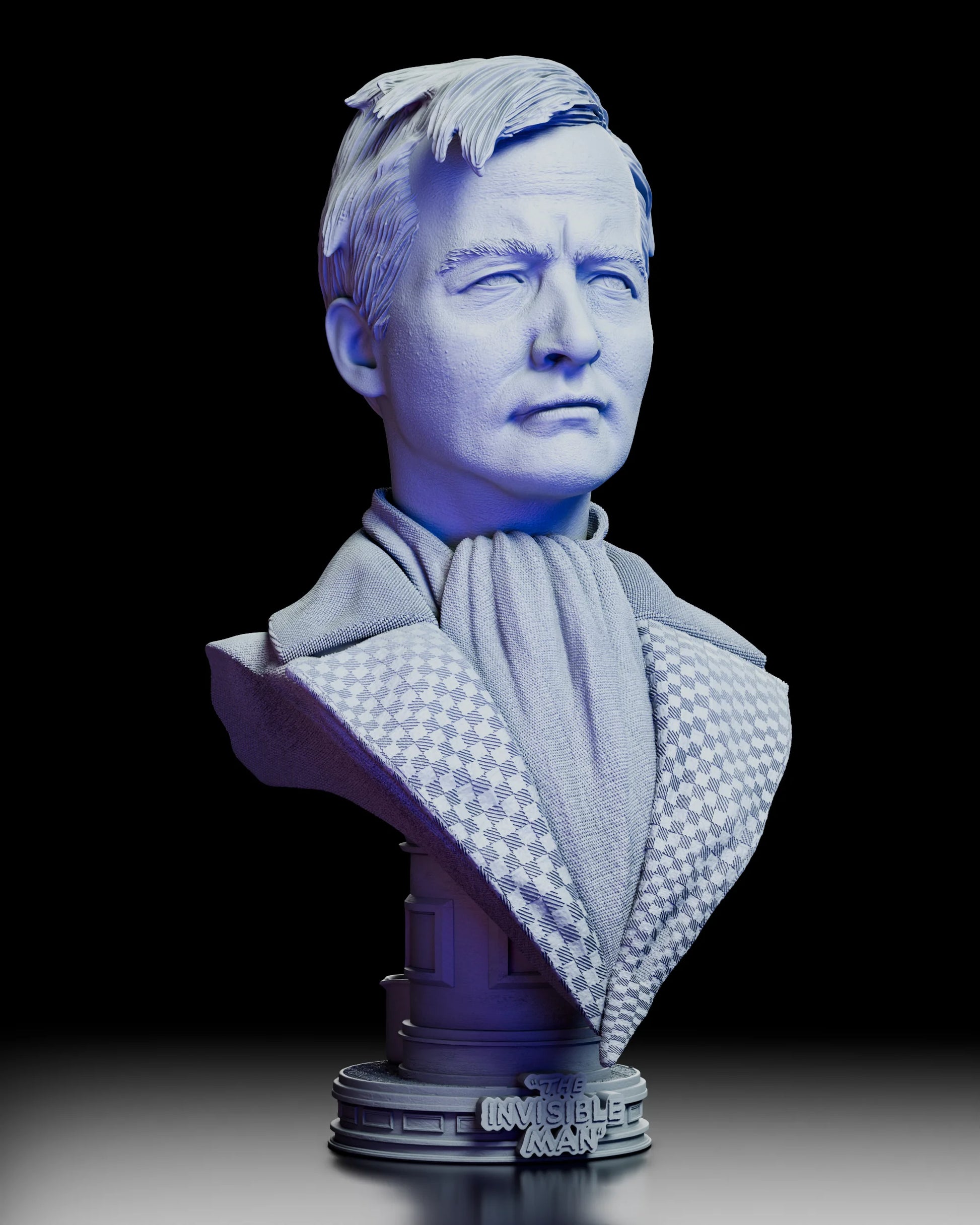 The Invisible Man portrait bust featuring Claude Rains’ likeness from the 1933 Universal horror film