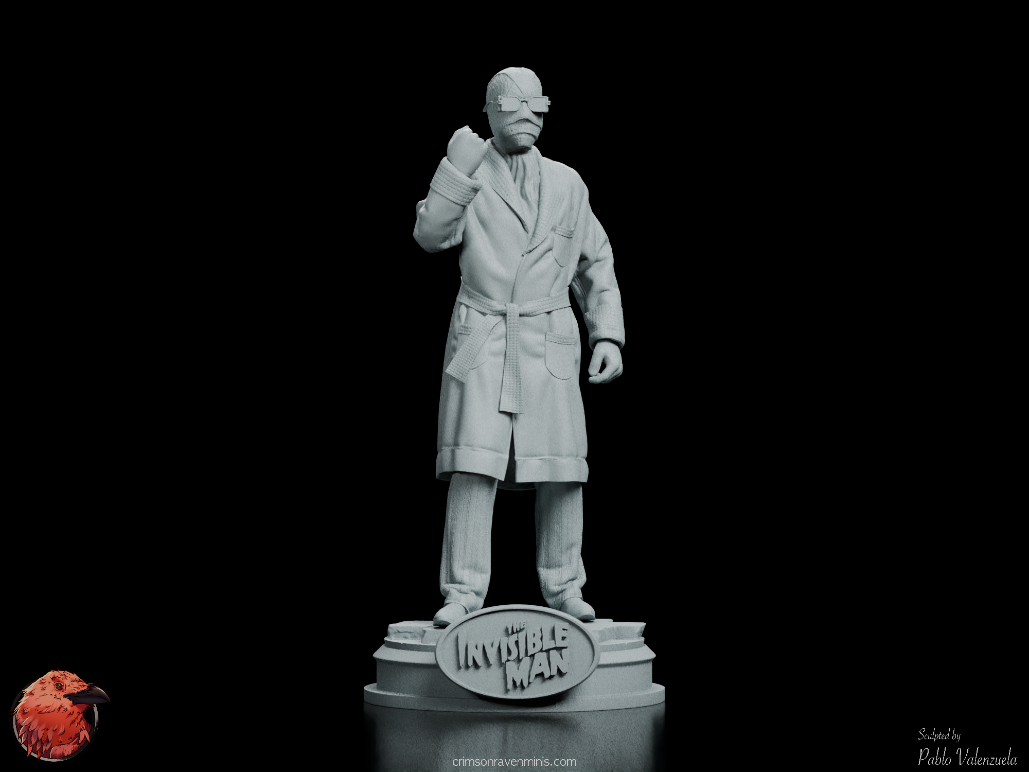 Miniature Invisible Men Invisible Man Resin Figure Kit – 1:6 Scale Classic Horror Model ...