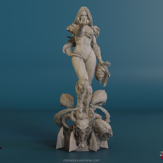 360-degree turnaround video of the Witchblade - Sara Pezzini Resin Model Kit, showcasing the intricate details, dynamic pose, and craftsmanship from all angles.