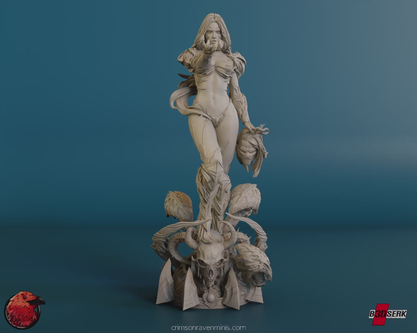 360-degree turnaround video of the Witchblade - Sara Pezzini Resin Model Kit, showcasing the intricate details, dynamic pose, and craftsmanship from all angles.