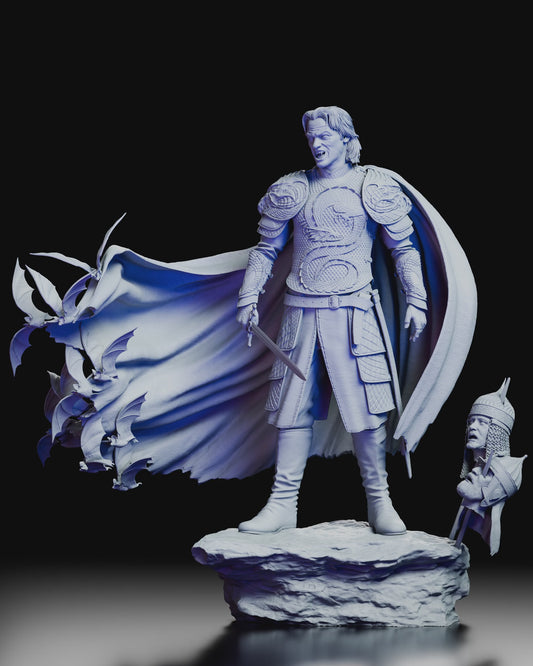 Count Dracula Dracula Untold figure model kit 360 degree turntable showing armored vampire warrior with bat cloak