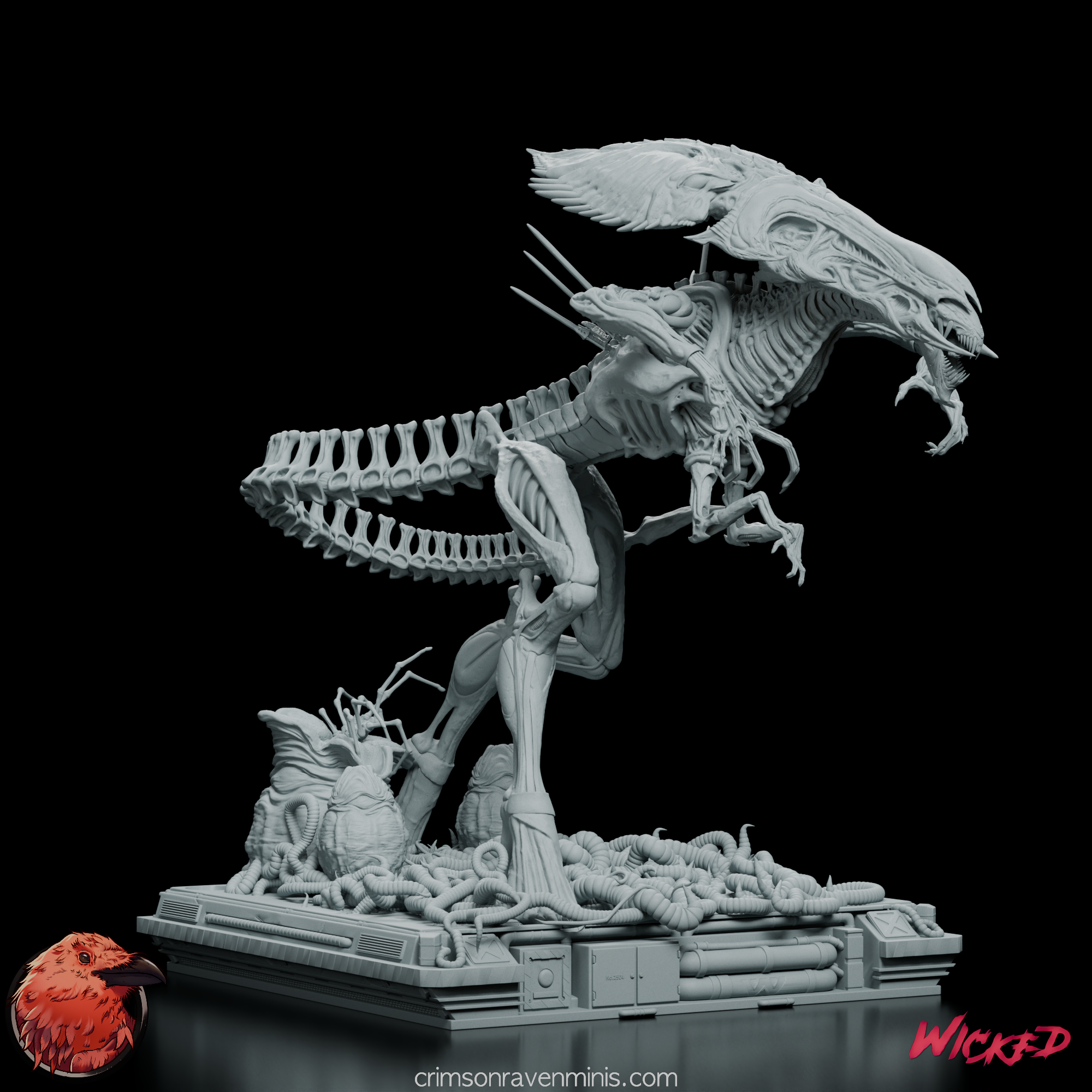 Alien Xenomorph Queen Model Kit | Sci-Fi Horror Masterpiece – Crimson Raven