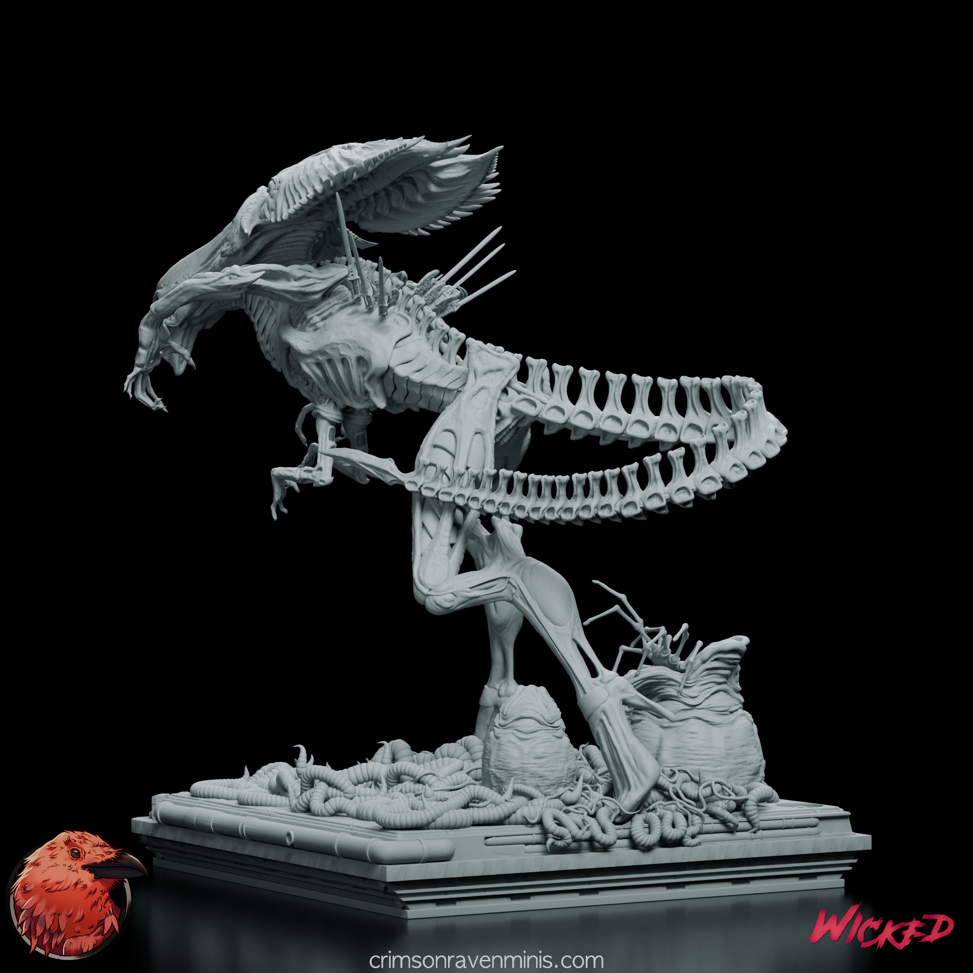 Alien Xenomorph Queen Model Kit | Sci-Fi Horror Masterpiece – Crimson Raven